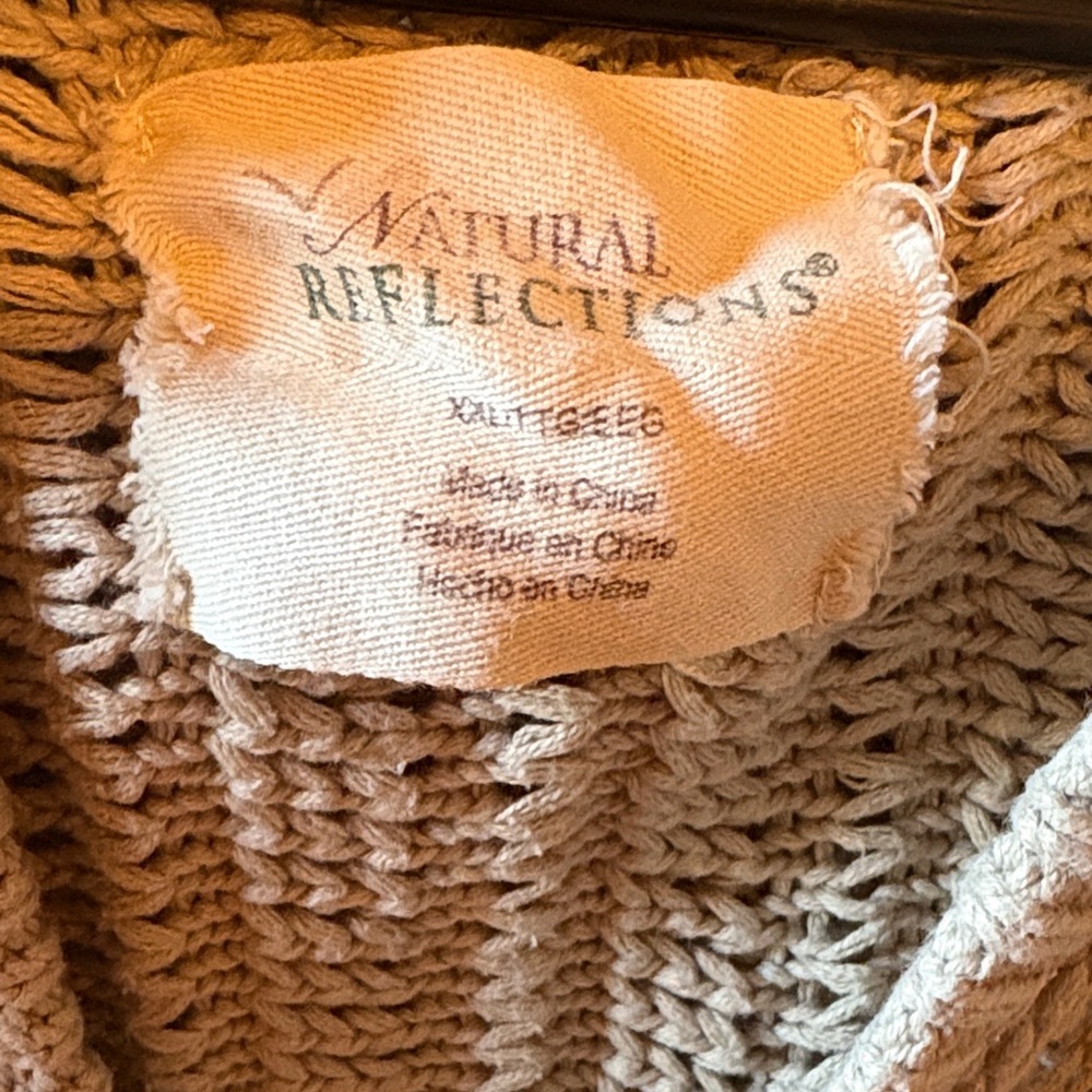 Natural Reflections Tan Knit Sweater - Picture 2 of 3